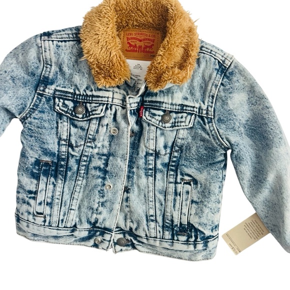 Levi’s Sherpa Trucker Denim Toddler Jean Jacket - Picture 2 of 8